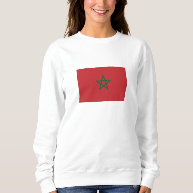 Marokko-Flagge Sweatshirt (Vorderseite)