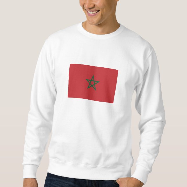 Marokko-Flagge Sweatshirt (Vorderseite)