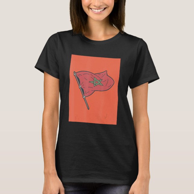 Marokko-Flagge T-Shirt (Vorderseite)
