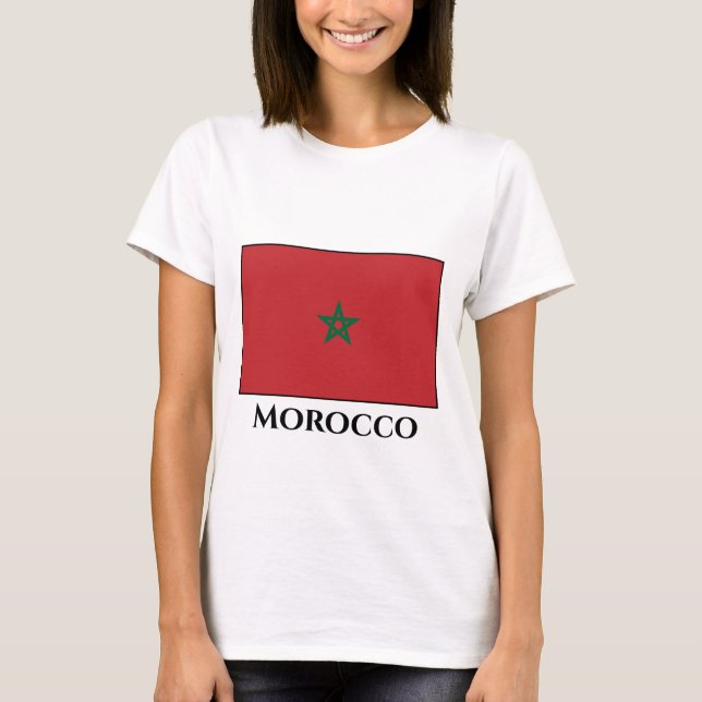 Marokko-Flagge T-Shirt (Vorderseite)