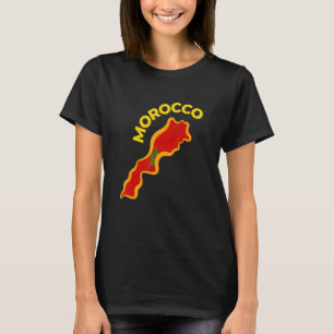 Marokko-Flagge, um die Löwen-Mannschaft bei der WM T-Shirt