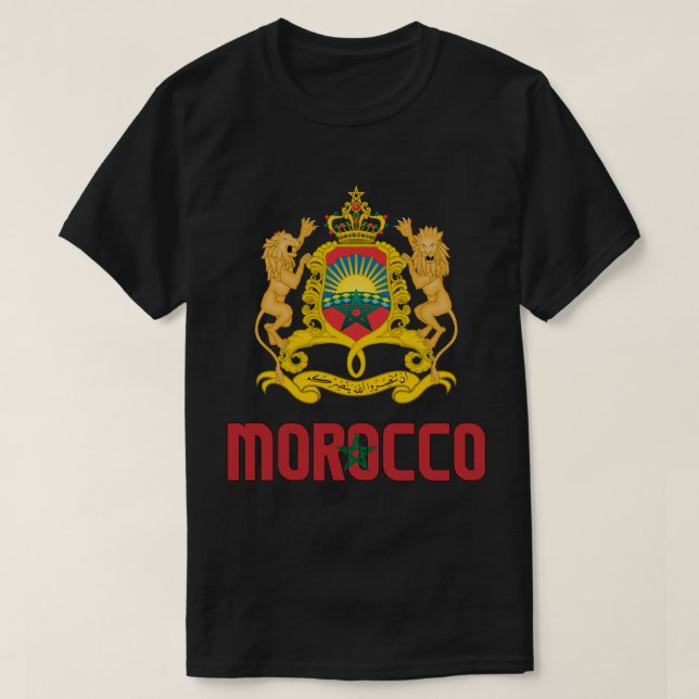 Marokko - Flagge und Wehrmantel T-Shirt (Design vorne)
