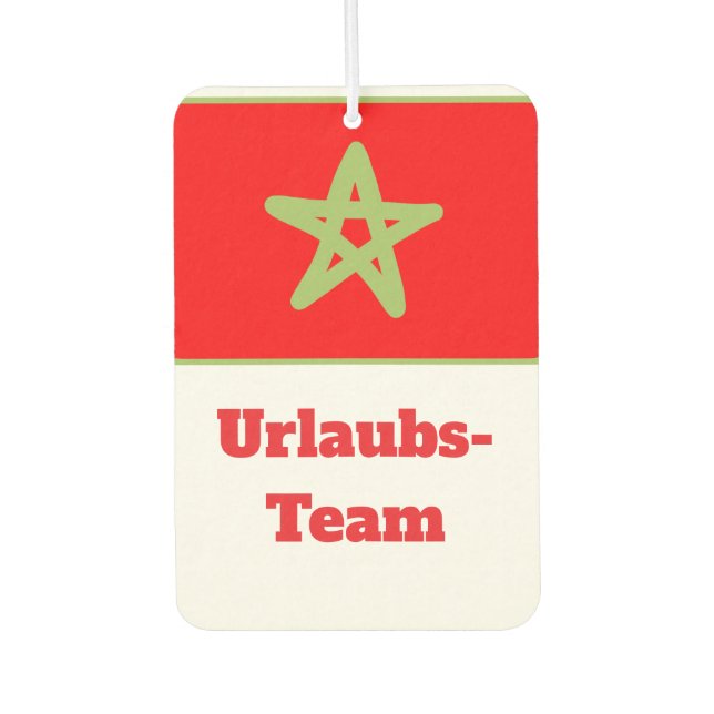 Marokko flagge urlaubs team autolufterfrischer (Vorderseite)