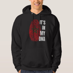 Marokko Flaggen DNA Fingerprint Schwarze Geschicht Hoodie