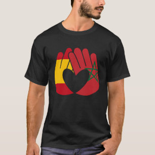 Marokko Flaggen Spanien Flaggenfreundlichkeit Brüd T-Shirt