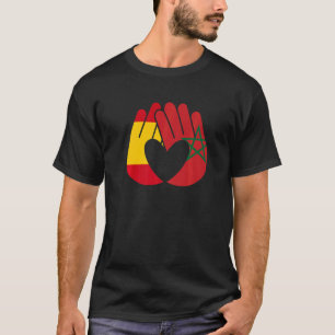 Marokko Flaggen Spanien Flaggenfreundlichkeit Brüd T-Shirt