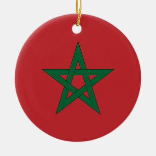 Marokko-Flaggen-Verzierung Keramikornament
