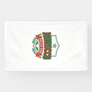 Marokko Fußball 2026 Fußball Fett Land Typografie Banner