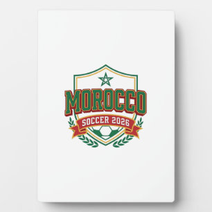 Marokko Fußball 2026 Fußball Fett Land Typografie Fotoplatte
