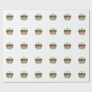 Marokko Fußball 2026 Fußball Fett Land Typografie Geschenkpapier