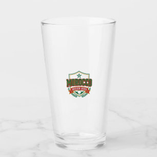 Marokko Fußball 2026 Fußball Fett Land Typografie Glas