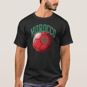 Marokko-Fußball-Ball-T - Shirt