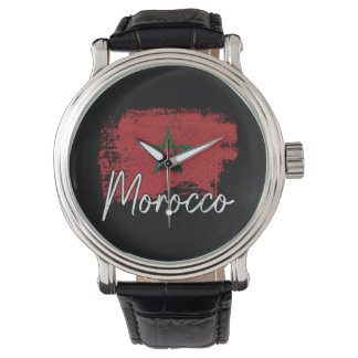 Marokko Fußball Fan Geschenk Marokko Flagge Marokk Armbanduhr