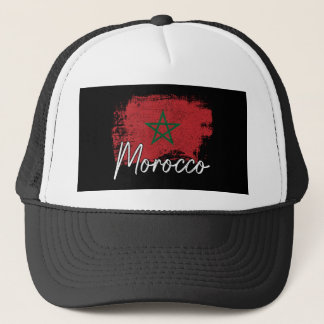 Marokko Fußball Fan Geschenk Marokko Flagge Marokk Truckerkappe