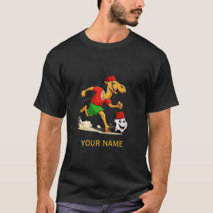Marokko Fußball Kamel Maskottchen Benutzerdefinier T-Shirt