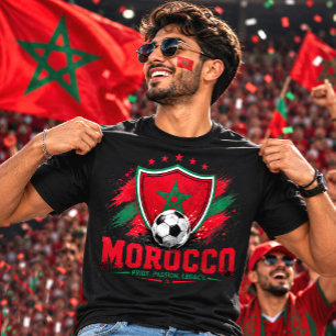 Marokko Fußballfan Atlas Löwen Football Marokkanis T-Shirt