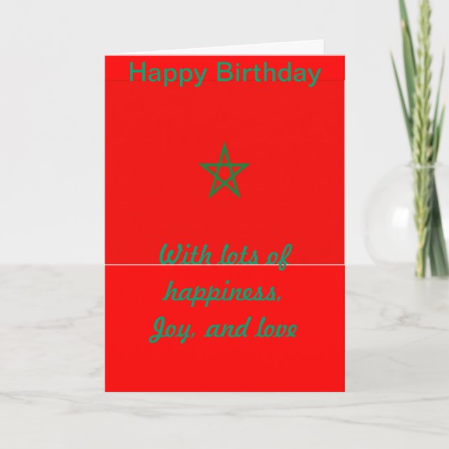 Marokko glücklicher Geburtstag Karte (Vorderseite)