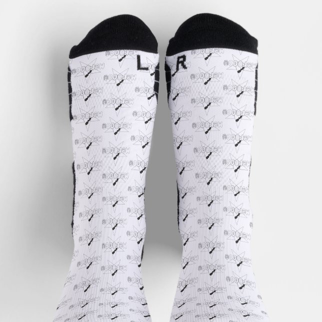 Marokko ist ein Stern über unserer gekrönten Ident Socken (Oben)