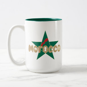 Marokko ist Identität, mit Stolz übergeben Zweifarbige Tasse