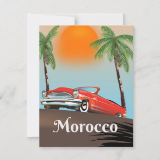 Marokko Klassisches rotes Reiseplakat