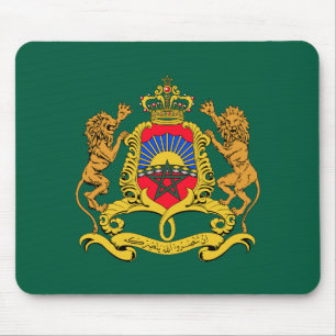 Marokko Landeswappen Symbol Emblem Flagge Mousepad