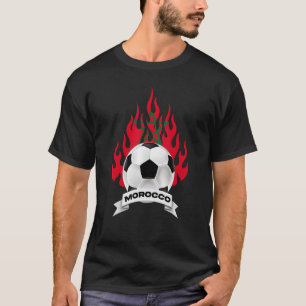 Marokko Marokkanische Flagge Football Fußball Spie T-Shirt