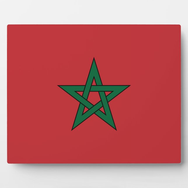 Marokko - marokkanische Flagge Fotoplatte (Vorderseite)