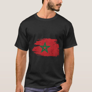 Marokko Marokkanische Flagge Fußball Fan T-Shirt