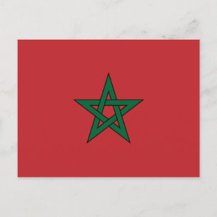 Marokko - marokkanische Flagge Postkarte
