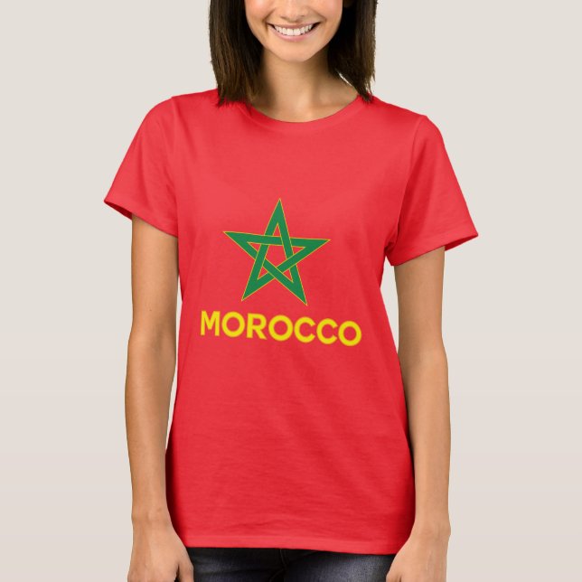 Marokko - marokkanische Flagge T-Shirt (Vorderseite)