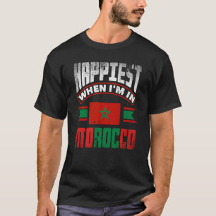 Marokko Marokko Fahne am glücklichsten, wenn ich i T-Shirt