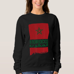 Marokko, Marokko-Flagge, marokkanisch, marokkanisc Sweatshirt