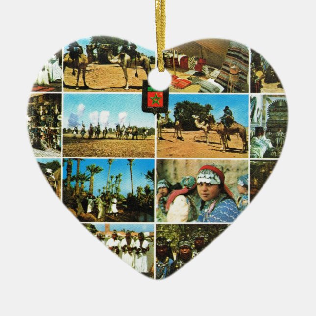 Marokko, Nordafrika, Marrakesch multiview Keramikornament (Vorne)