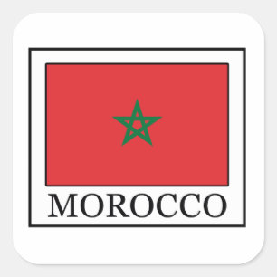 Marokko Quadratischer Aufkleber