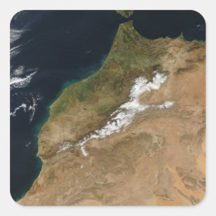 Marokko Quadratischer Aufkleber