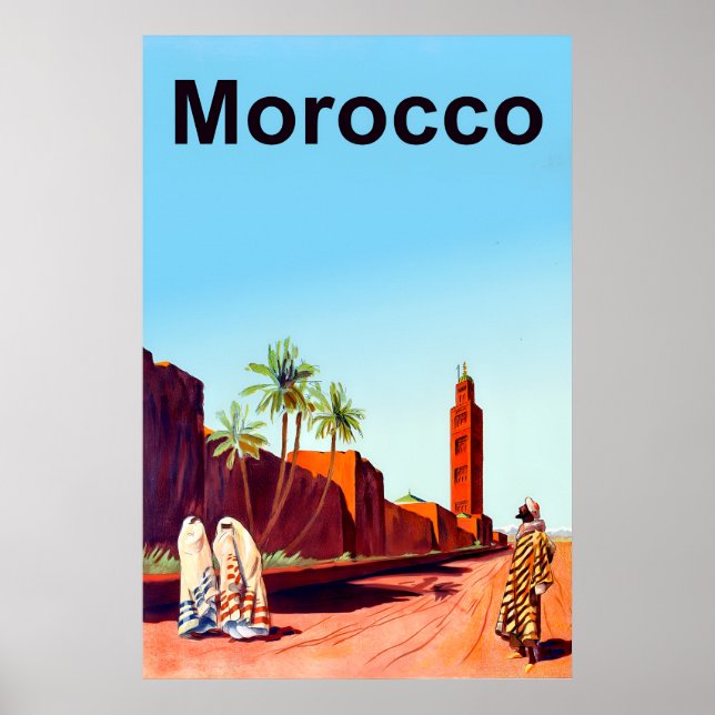 Marokko Reiseplakat Poster (Vorne)