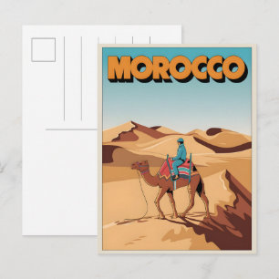 Marokko-Reisepostkarte Wüstenkamel-Trip Geschenk Postkarte
