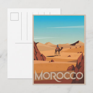 Marokko-Reisepostkarte Wüstenkamel-Trip Geschenk Postkarte