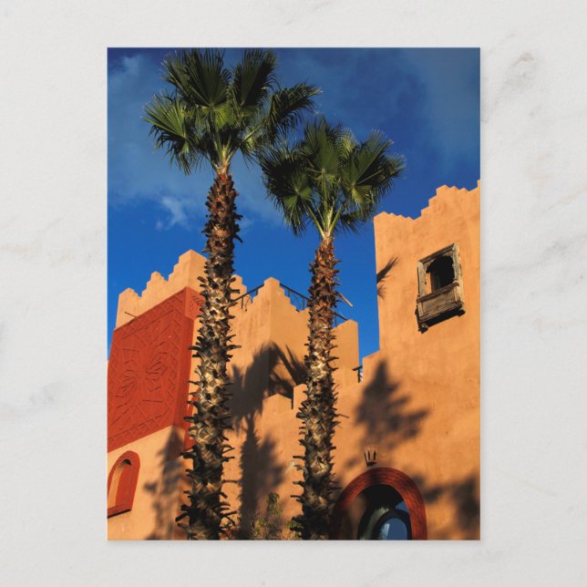 Marokko Resort Außenbereich Postkarte (Vorderseite)