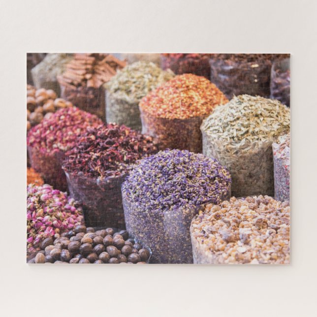 Marokko Souk Dried Blume & Gewürze Display Puzzle (Horizontal)