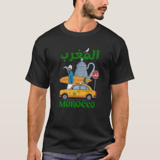 Marokko Surf Taxi Vintage Reise Grafik Marokkanisc T-Shirt
