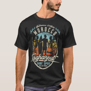 Marokko Surfen Surf Vintage Retro Surfer Taghazou T-Shirt