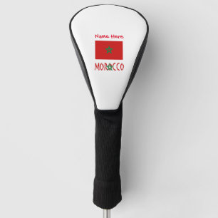 Marokko und Marokko Flaggen Rote Personalisierung Golf Headcover