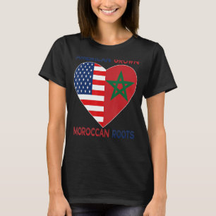 Marokko US-Flagge Amerikanische Marokkanische Lieb T-Shirt