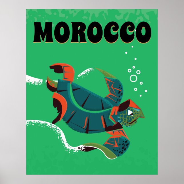 Marokko Vintage Reise Poster Art (Vorne)