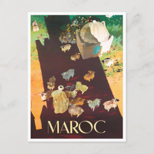 Marokko Vintage-Reise Postkarte