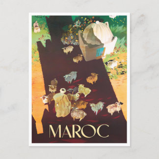 Marokko Vintage-Reise Postkarte
