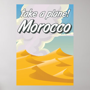 Marokko Vintage Reiseplakat Poster