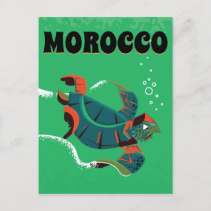 Marokko Vintage-Reiseposter-Kunst Postkarte