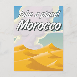 Marokko Vintage-Reiseposter Postkarte